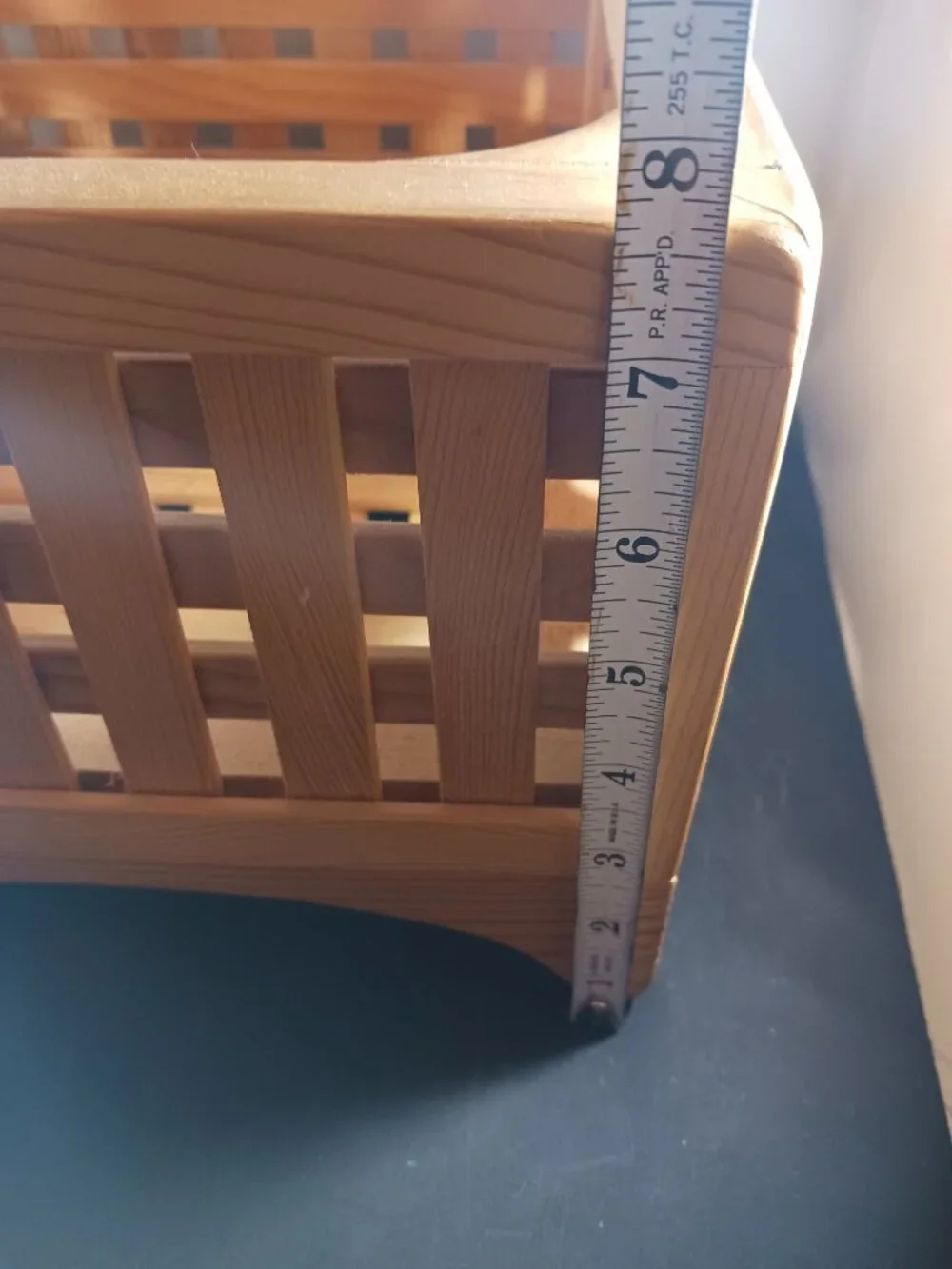 Solid Wood Latticed Design Square Storage Bin/Box 10in x 10in